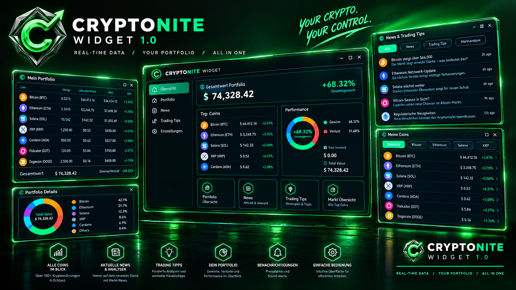 Cryptonite Widget Showcase